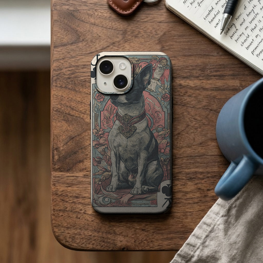 Vintage Köpek Portresi Telefon Kılıfı K819 mockup 2