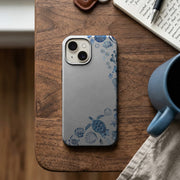 Mavi Deniz Kabuğu ve Kaplumbağa Telefon Kılıfı K824 mockup 2