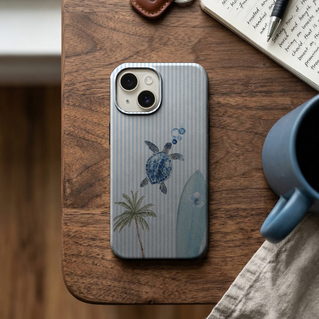 Sörf Tahtalı Kaplumbağa Telefon Kılıfı K825 mockup 2
