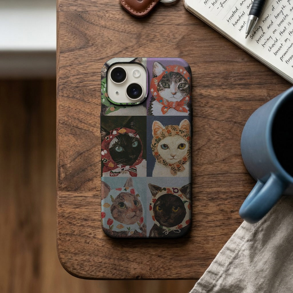 Kedi Portreleri Kolajı Telefon Kılıfı K869 mockup 2
