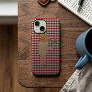 Kırmızı Ekose Kokteylli Zürafa Telefon Kılıfı K871 mockup 2