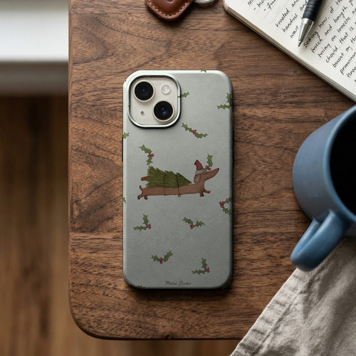 Dallı Zeminde Uzanan Köpek Telefon Kılıfı K904 mockup 2