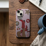 Kırmızı Çizmeli Kirazlı Kolaj Telefon Kılıfı K936 mockup 2