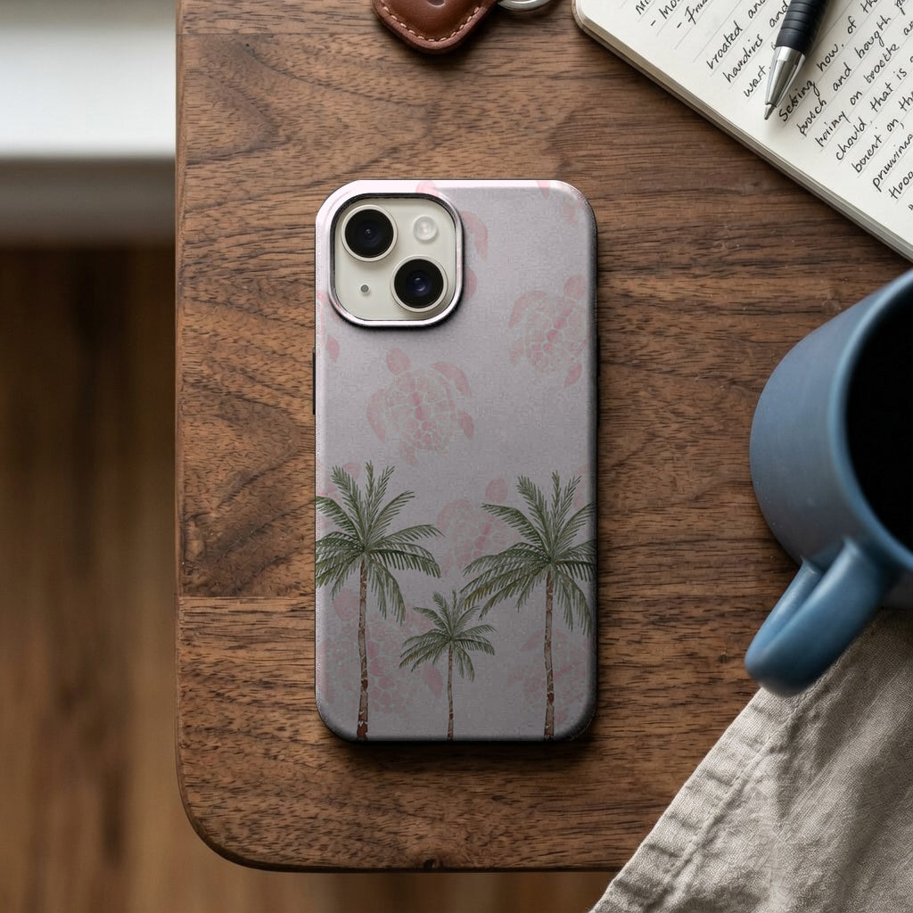 Pastel Palmiye Desenli Telefon Kılıfı K982 mockup 2