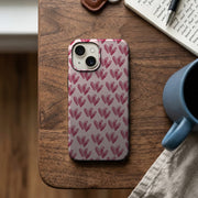 Bordo Kalp Desenli Telefon Kılıfı K997 mockup 2