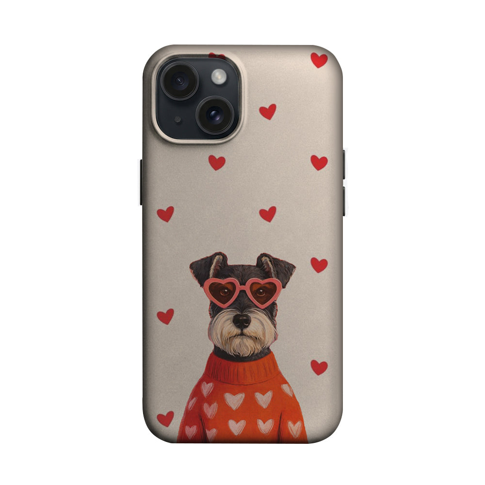 Kalpli Gözlüklü Köpek Telefon Kılıfı K712