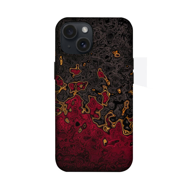 Kırmızı Siyah Soyut Doku Desenli Telefon Kılıfı K609