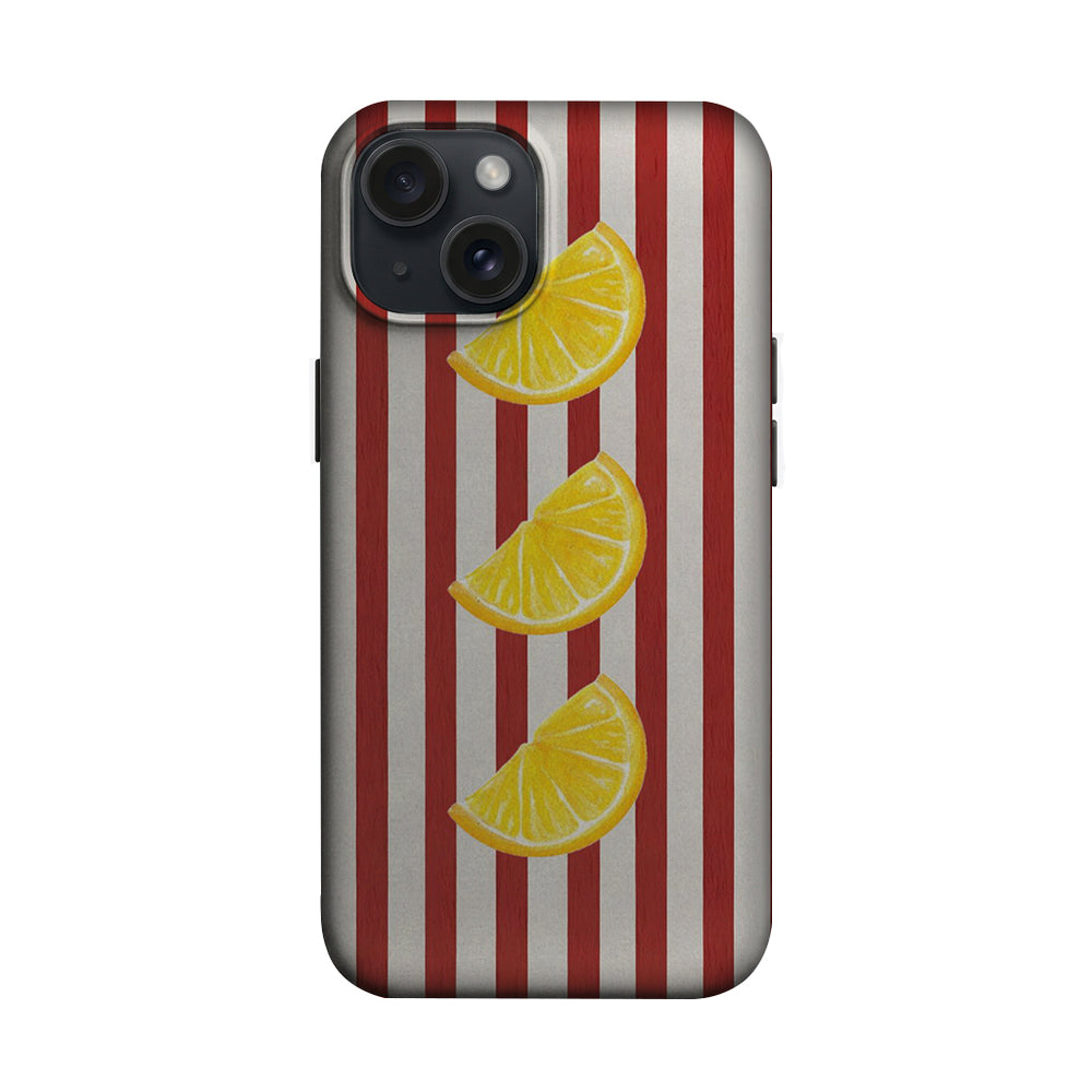 Kırmızı Çizgili Limon Dilimli Telefon Kılıfı K837