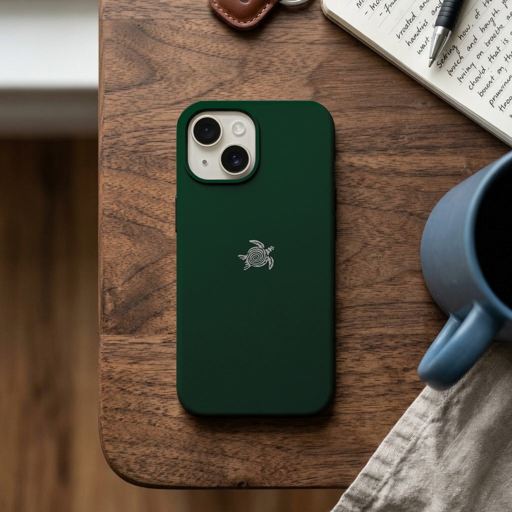 Koyu Yeşil Minik Kaplumbağa Telefon Kılıfı K492