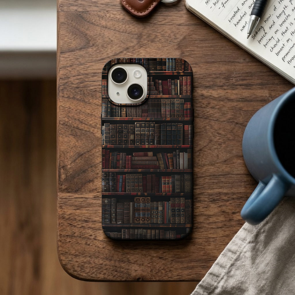 Kütüphane Rafları Desenli Telefon Kılıfı K673