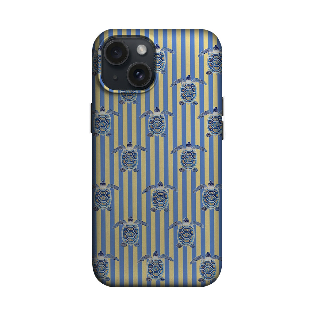 Lacivert Çizgili Çiçek Desenli Telefon Kılıfı K744 mockup 1
