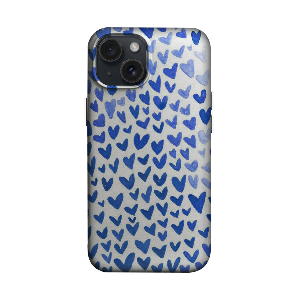 Lacivert Kalp Desenli Telefon Kılıfı K999 mockup 1