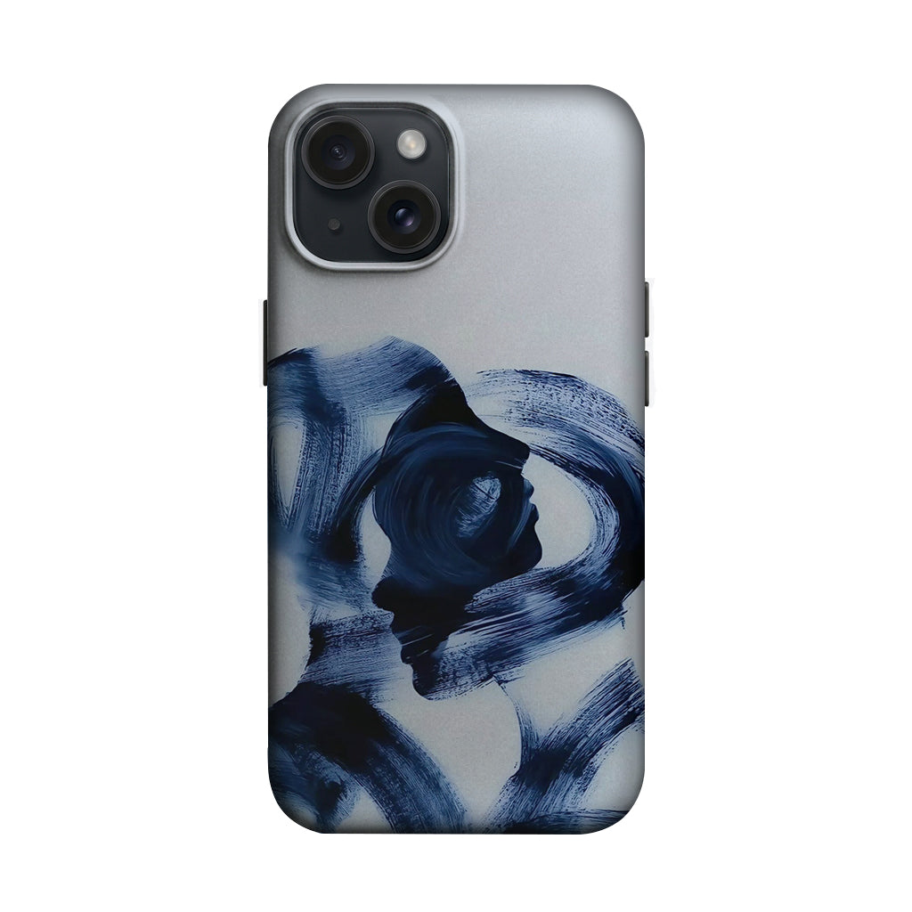 Lacivert Soyut Fırça Darbesi Telefon Kılıfı K954 mockup 1