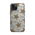 Leopar Yıldız ve Mavi Fiyonk Desenli Telefon Kılıfı K947 mockup 1