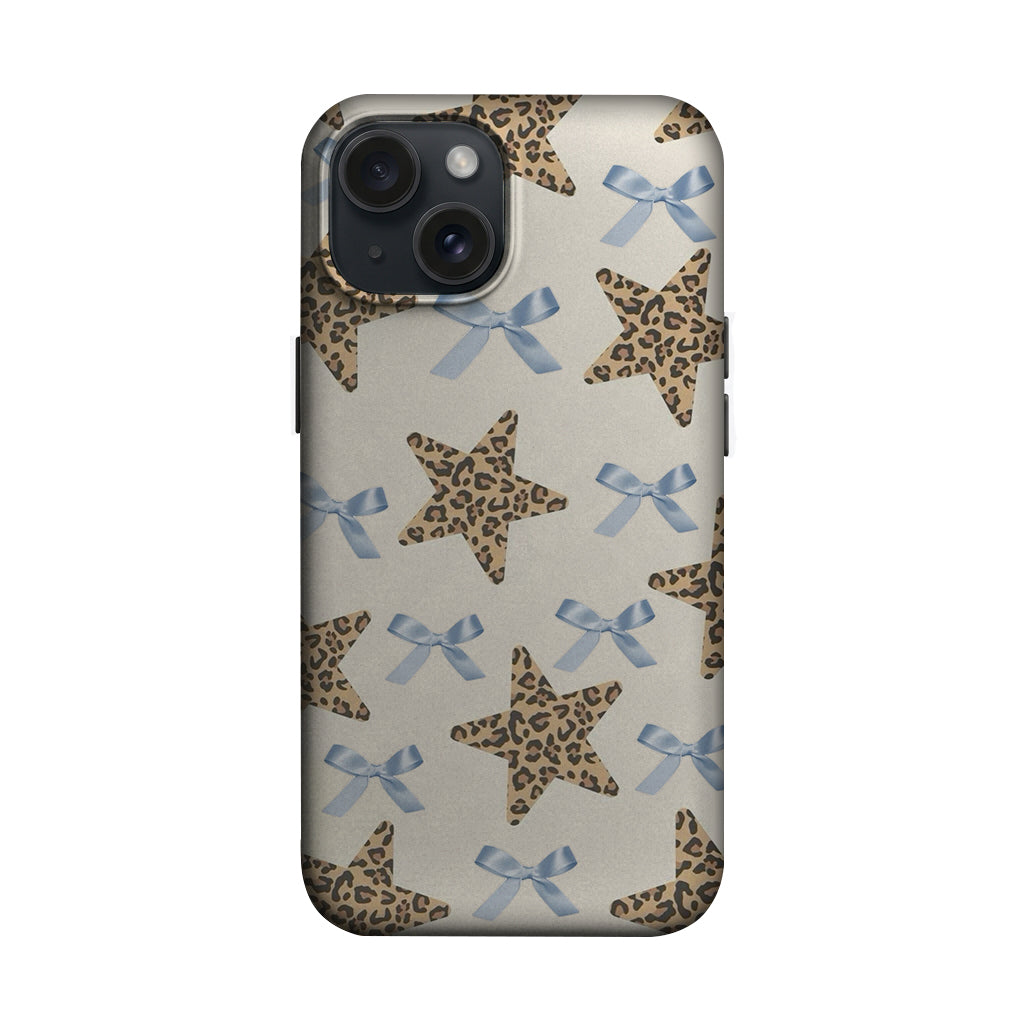 Leopar Yıldız ve Mavi Fiyonk Desenli Telefon Kılıfı K947 mockup 1