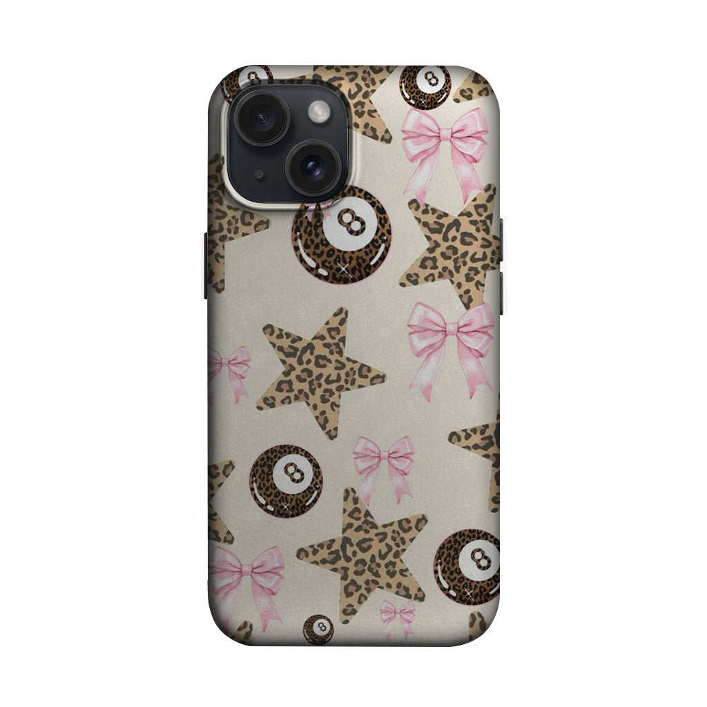 Leopar Yıldızlı Fiyonk ve Bilardo Desenli Telefon Kılıfı K946 mockup 1