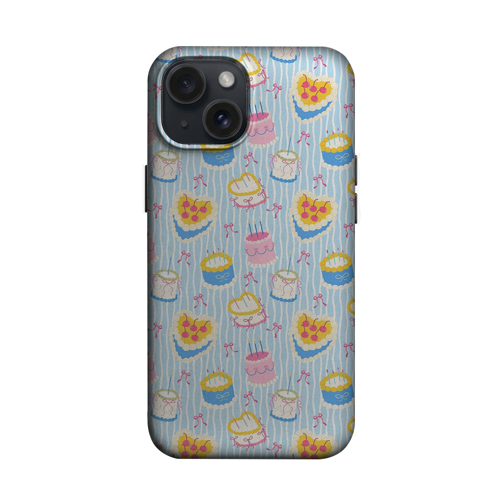 Mavi Çizgili Cupcake Desenli Telefon Kılıfı K778 mockup 1