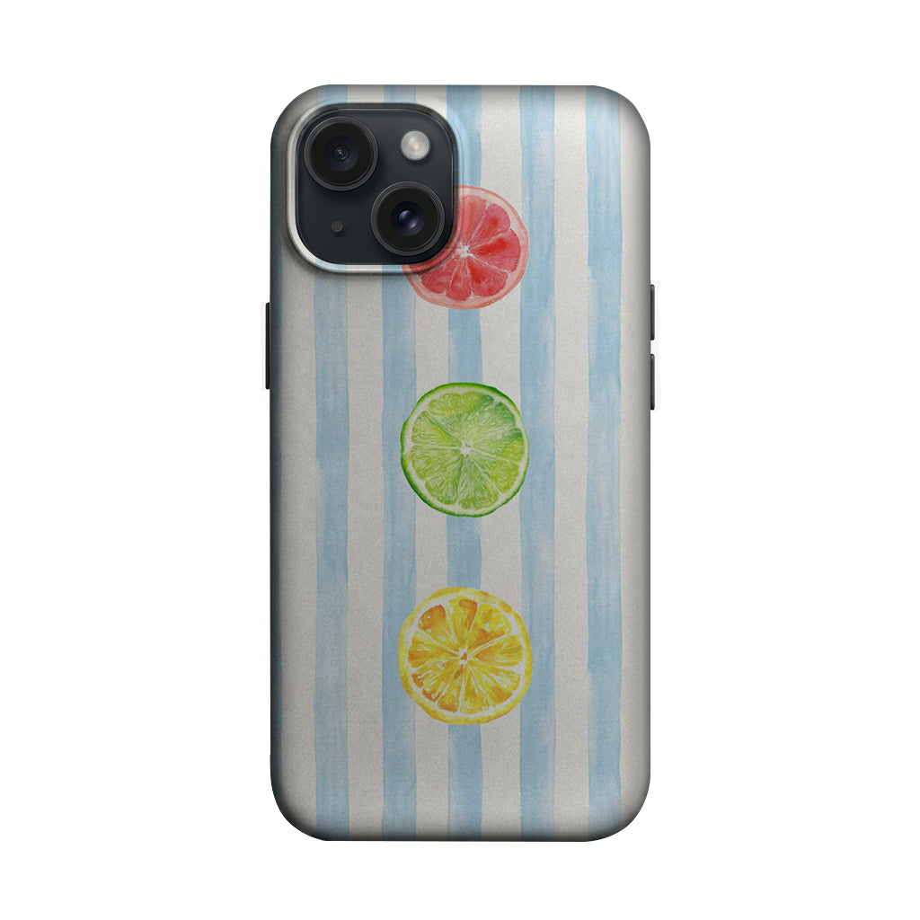 Mavi Çizgili Narenciye Dilimli Telefon Kılıfı K836 mockup 1