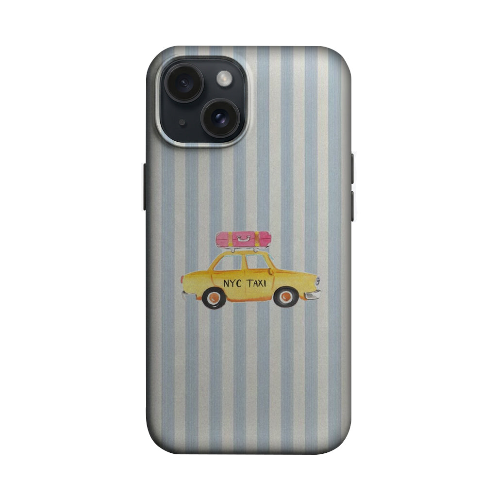 Mavi Çizgili Sarı Taksi Telefon Kılıfı K759 mockup 1
