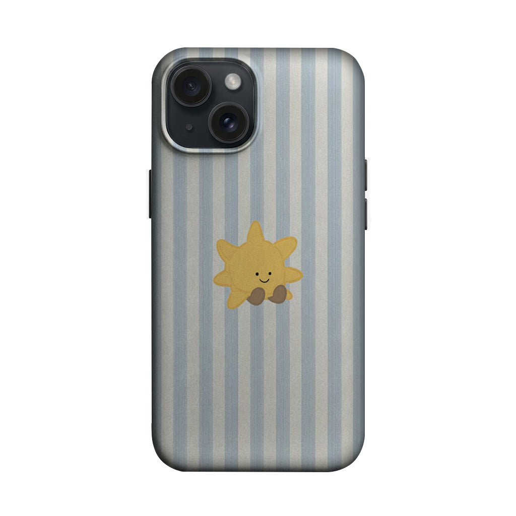 Mavi Çizgili Sevimli Güneş Motifli Telefon Kılıfı K1159 mockup 1