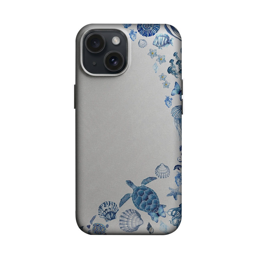 Mavi Deniz Kabuğu ve Kaplumbağa Telefon Kılıfı K824 mockup 1