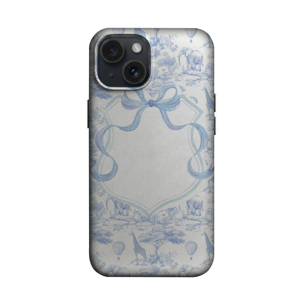 Mavi Kurdele ve Çiçekli Çerçeve Telefon Kılıfı K732 mockup 1