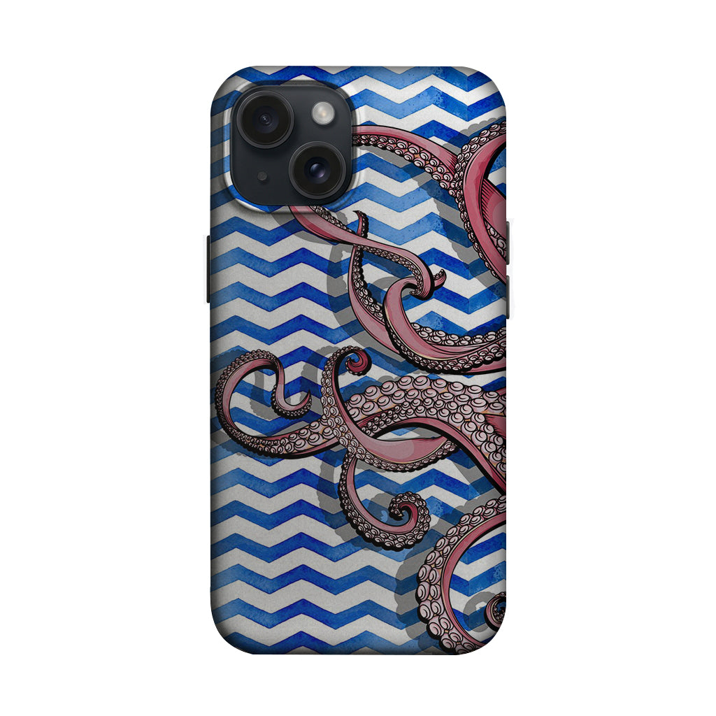 Mavi Zigzag Ahtapot Desenli Telefon Kılıfı K860 mockup 1