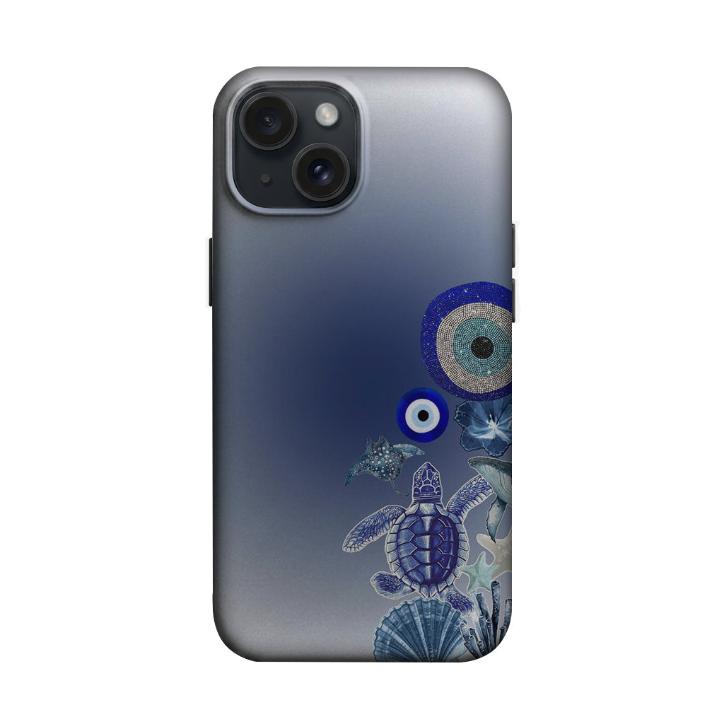 Nazar Boncuklu Kaplumbağa Desenli Telefon Kılıfı K1019 mockup 1