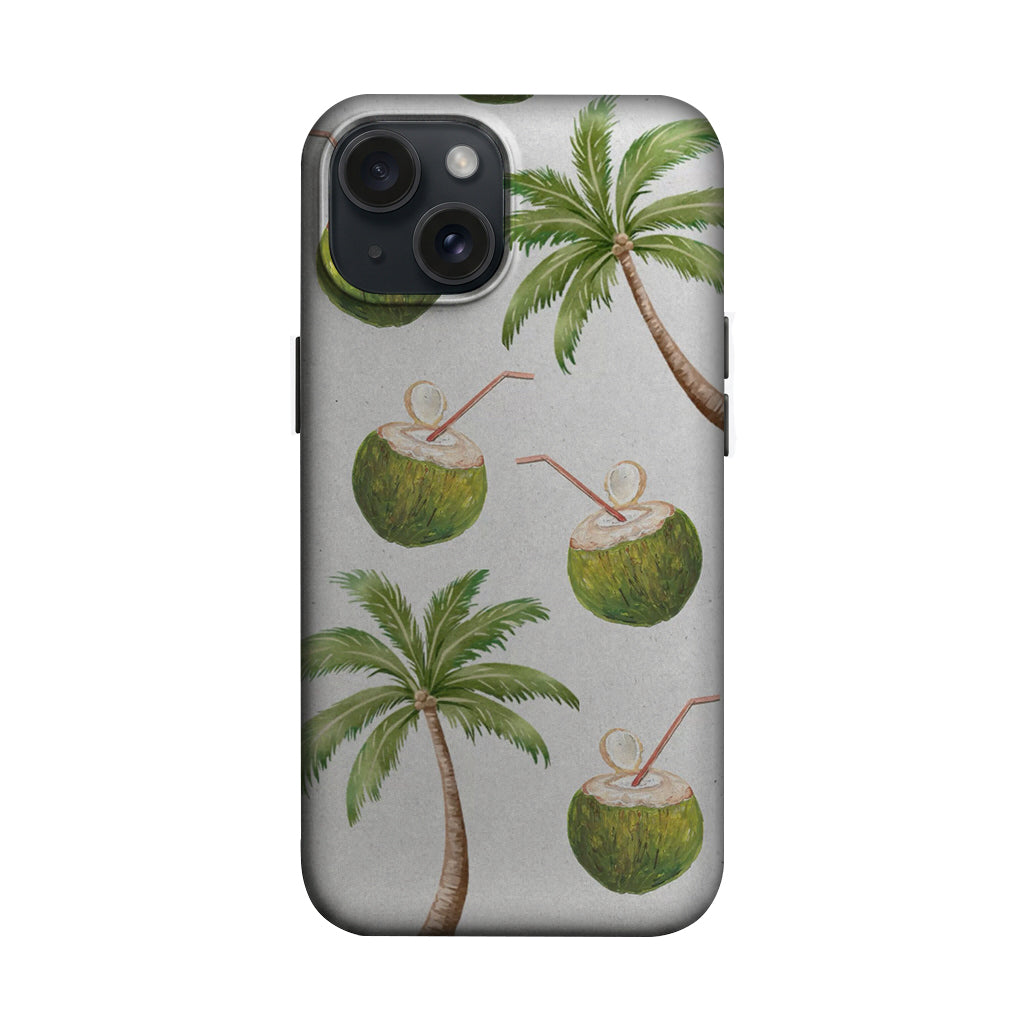 Palmiye ve Hindistan Cevizi Desenli Telefon Kılıfı K1046 mockup 1