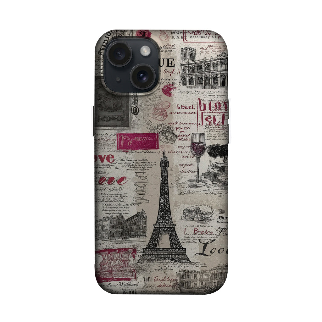 Paris Eyfel Kulesi Kolaj Desenli Telefon Kılıfı K1022 mockup 1