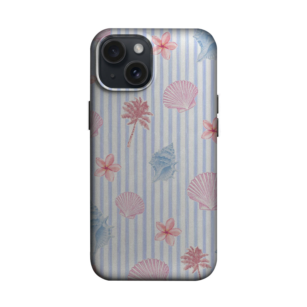 Pastel Deniz Kabuğu ve Çiçek Desenli Telefon Kılıfı K1001 mockup 1