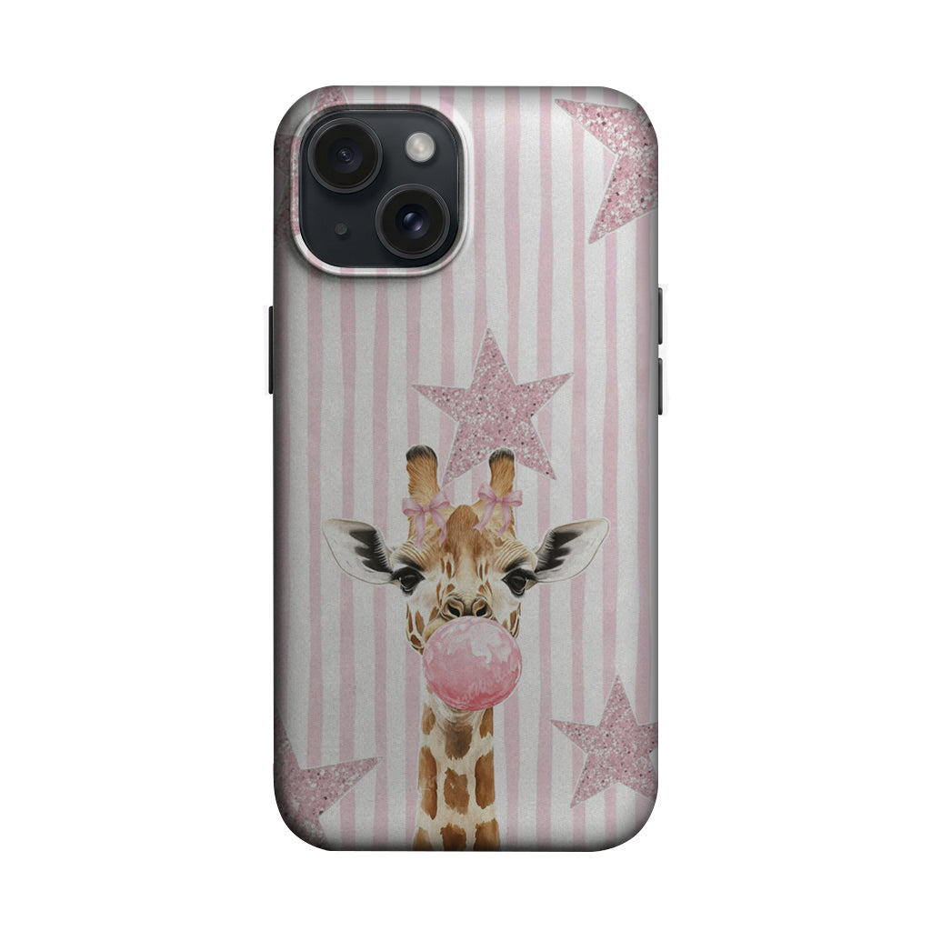 Pembe Çizgili Balonlu Zürafa Telefon Kılıfı K1004 mockup 1