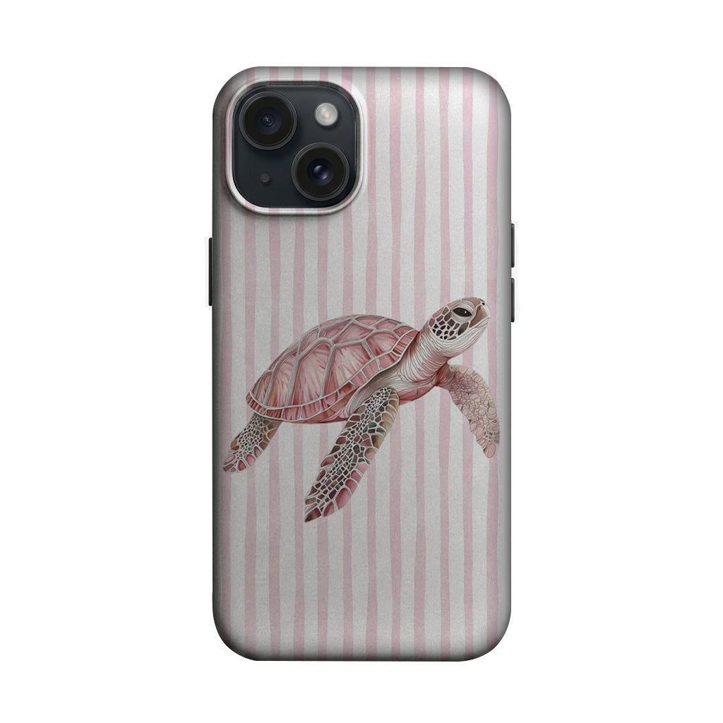 Pembe Çizgili Deniz Kaplumbağası Telefon Kılıfı K1040 mockup 1