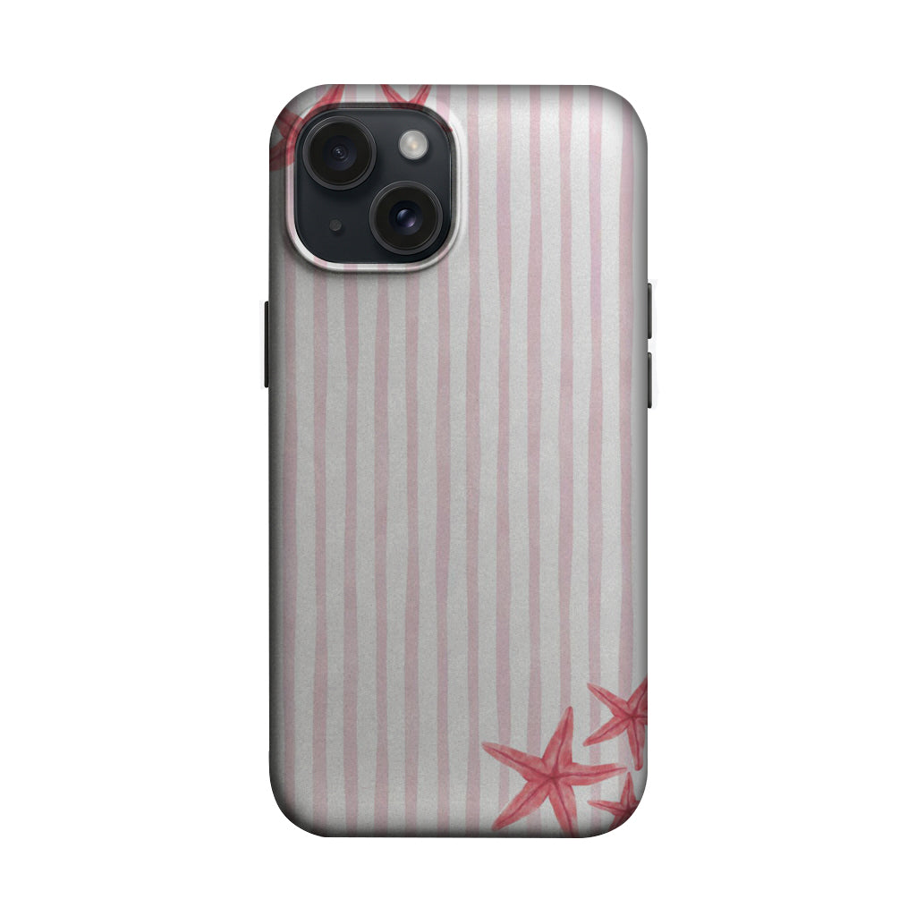 Pembe Çizgili Deniz Yıldızı Desenli Telefon Kılıfı K1087 mockup 1