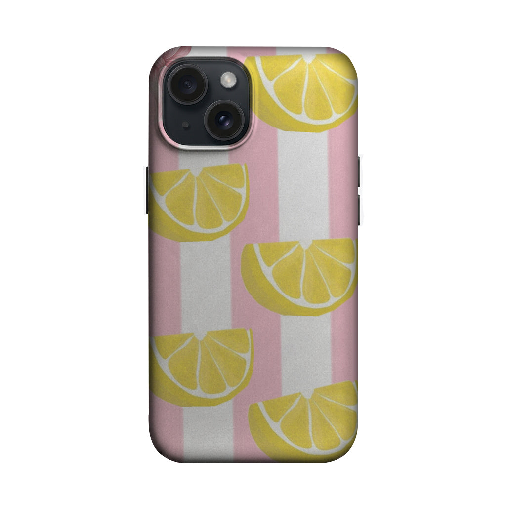 Pembe Çizgili Limon Dilimli Telefon Kılıfı K1000 mockup 1
