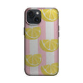 Pembe Çizgili Limon Dilimli Telefon Kılıfı K1000 mockup 1