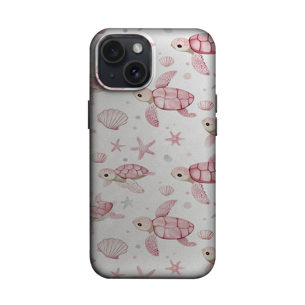 Pembe Deniz Kaplumbağası Desenli Telefon Kılıfı K1002 mockup 1
