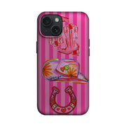 Pembe Kovboy Çizmesi ve Nal Desenli Telefon Kılıfı K864 mockup 1