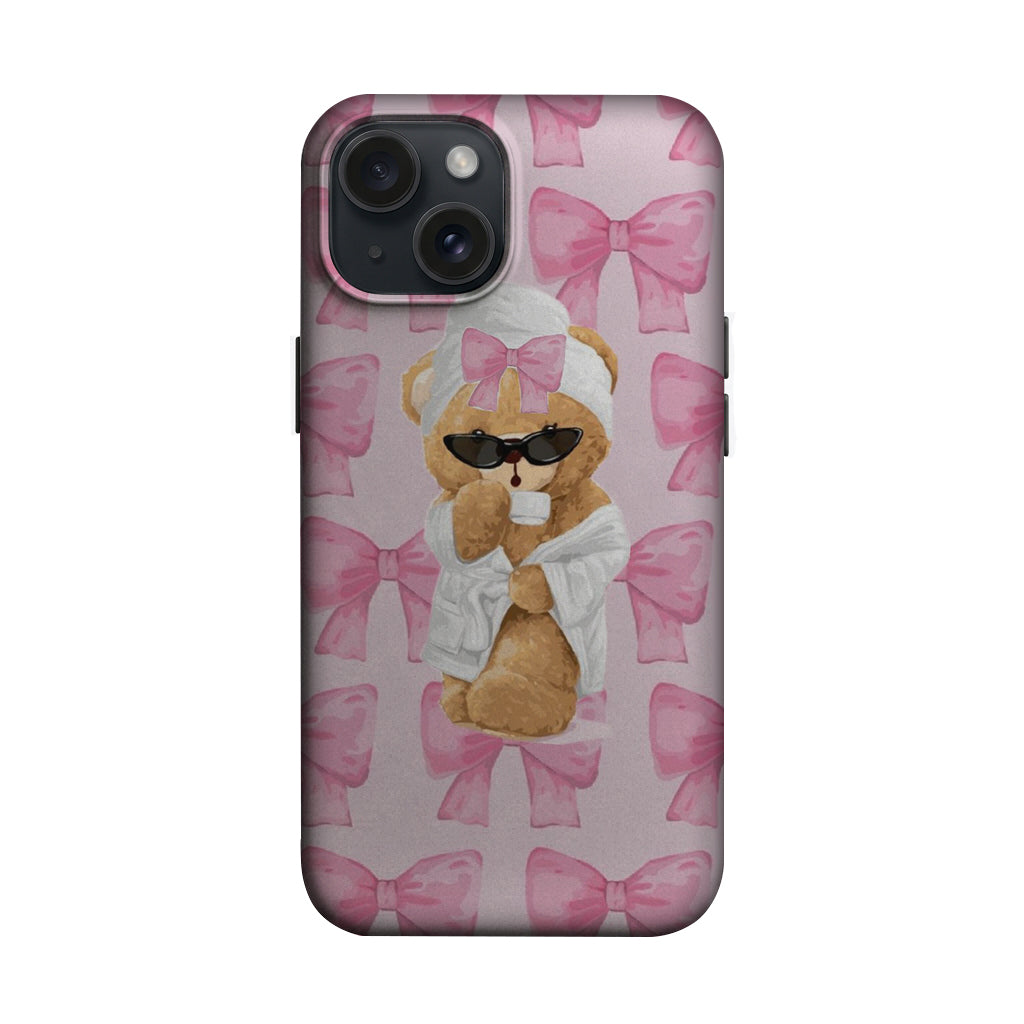 Pembe Kurdeleli Gözlüklü Köpek Telefon Kılıfı K940 mockup 1