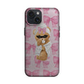 Pembe Kurdeleli Gözlüklü Köpek Telefon Kılıfı K940 mockup 1