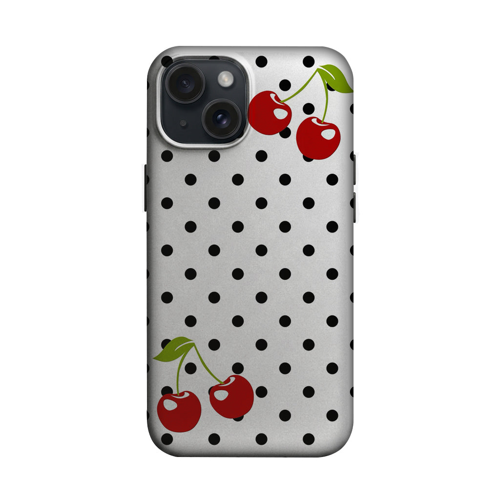 Puantiyeli Kiraz Desenli Telefon Kılıfı K1066 mockup 1