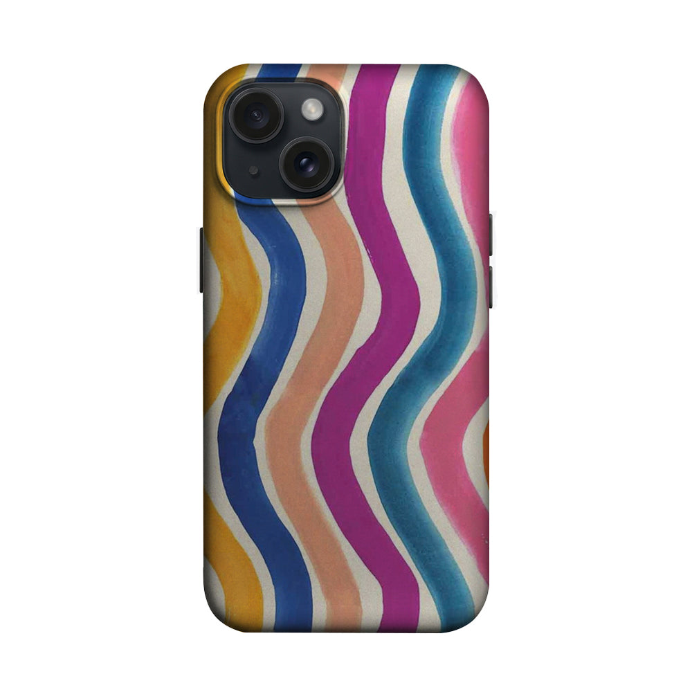 Renkli Dalga Desenli Telefon Kılıfı K776