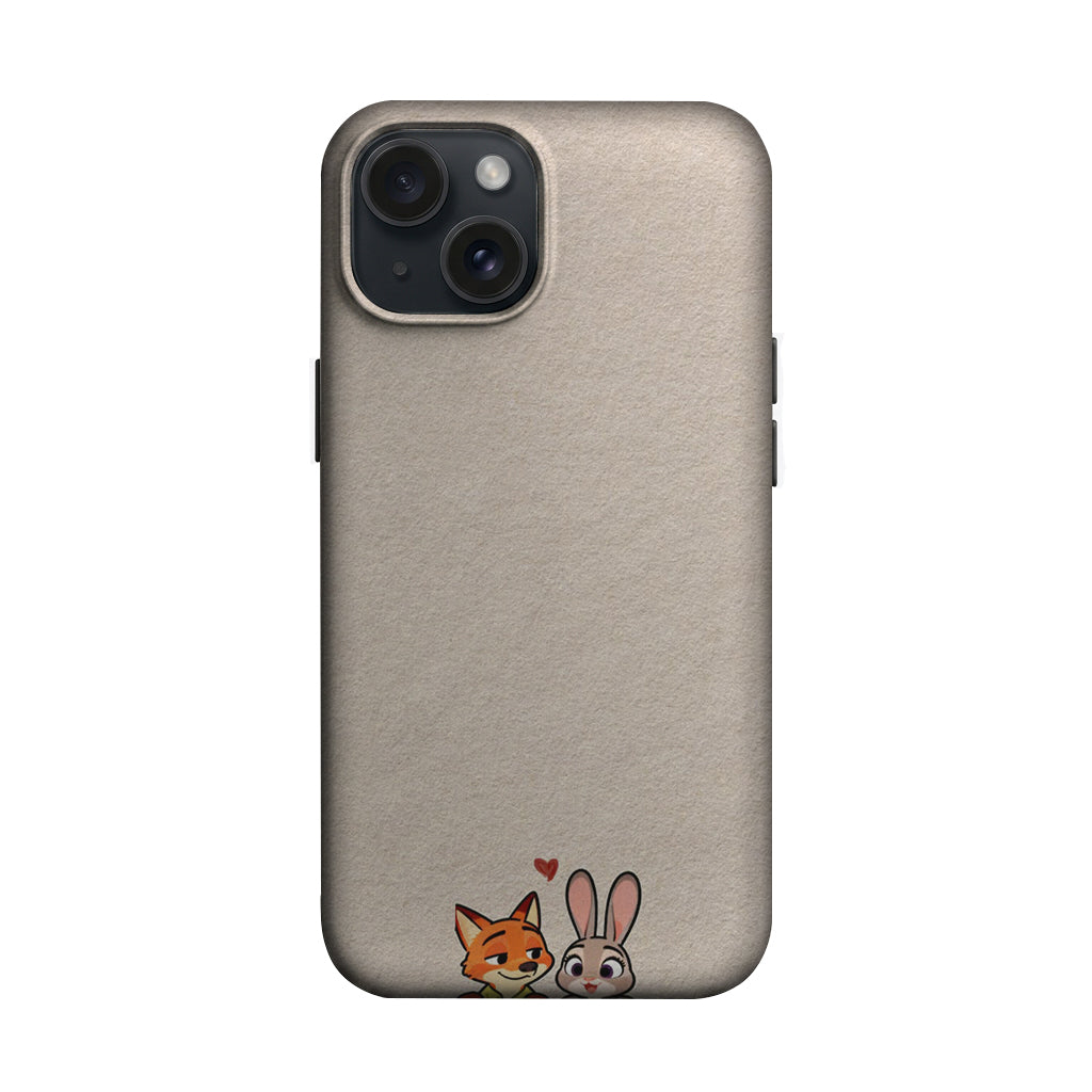 Sarılan Sevimli Tilki ve Tavşan Telefon Kılıfı K1116 mockup 1