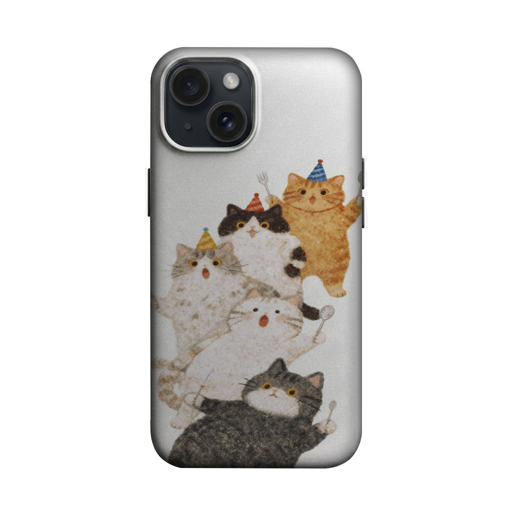 Sevimli Kedi Yığını Desenli Telefon Kılıfı K917 mockup 1
