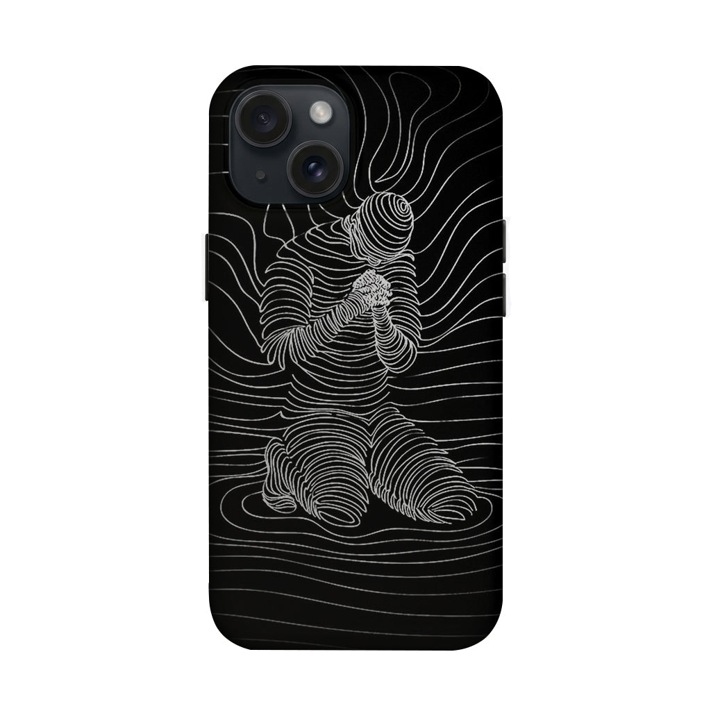 Siyah Beyaz Çizgi Karakter Telefon Kılıfı K900 mockup 1