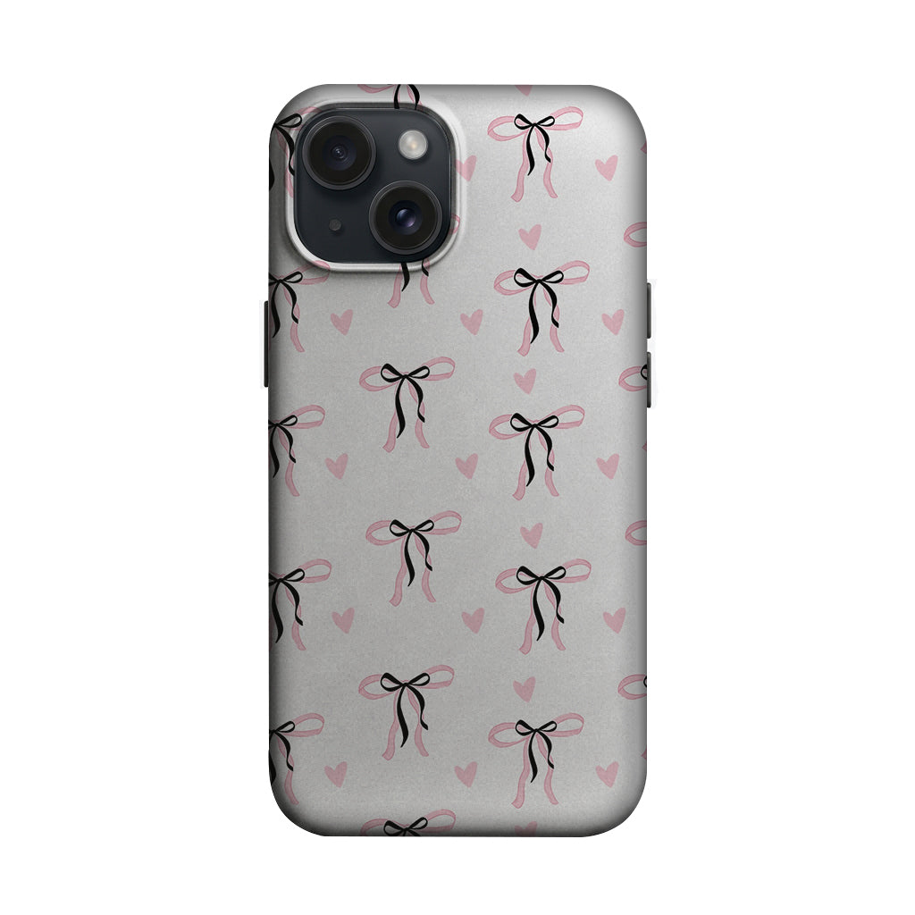 Siyah Fiyonk ve Kalp Desenli Telefon Kılıfı K951 mockup 1
