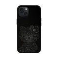 Siyah Simli Kedi Figürlü Telefon Kılıfı K979 mockup 1