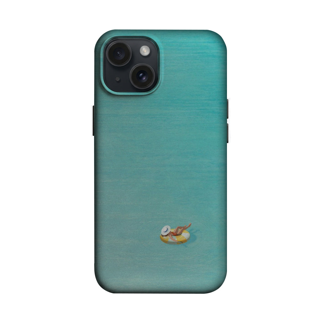 Turkuaz Denizde Simitle Yüzen Ördek Telefon Kılıfı K1146 mockup 1