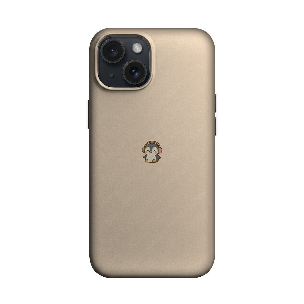 Turuncu Zemin Sevimli Küçük Penguen Telefon Kılıfı K1117 mockup 1