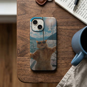 Yelkenlide Selfie Çeken Kedi Telefon Kılıfı K565